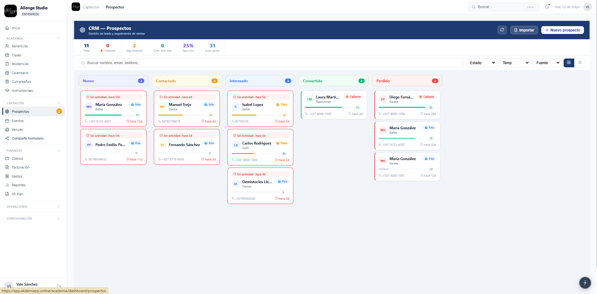 CRM de Prospectos
