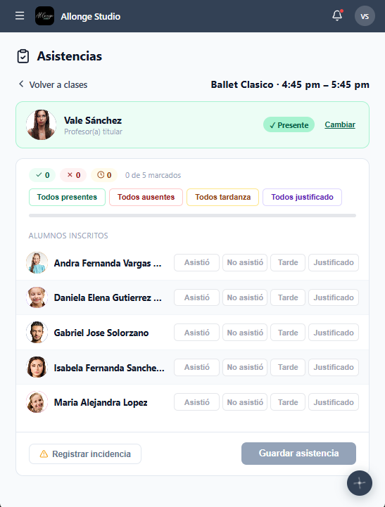 Asistencia y Control