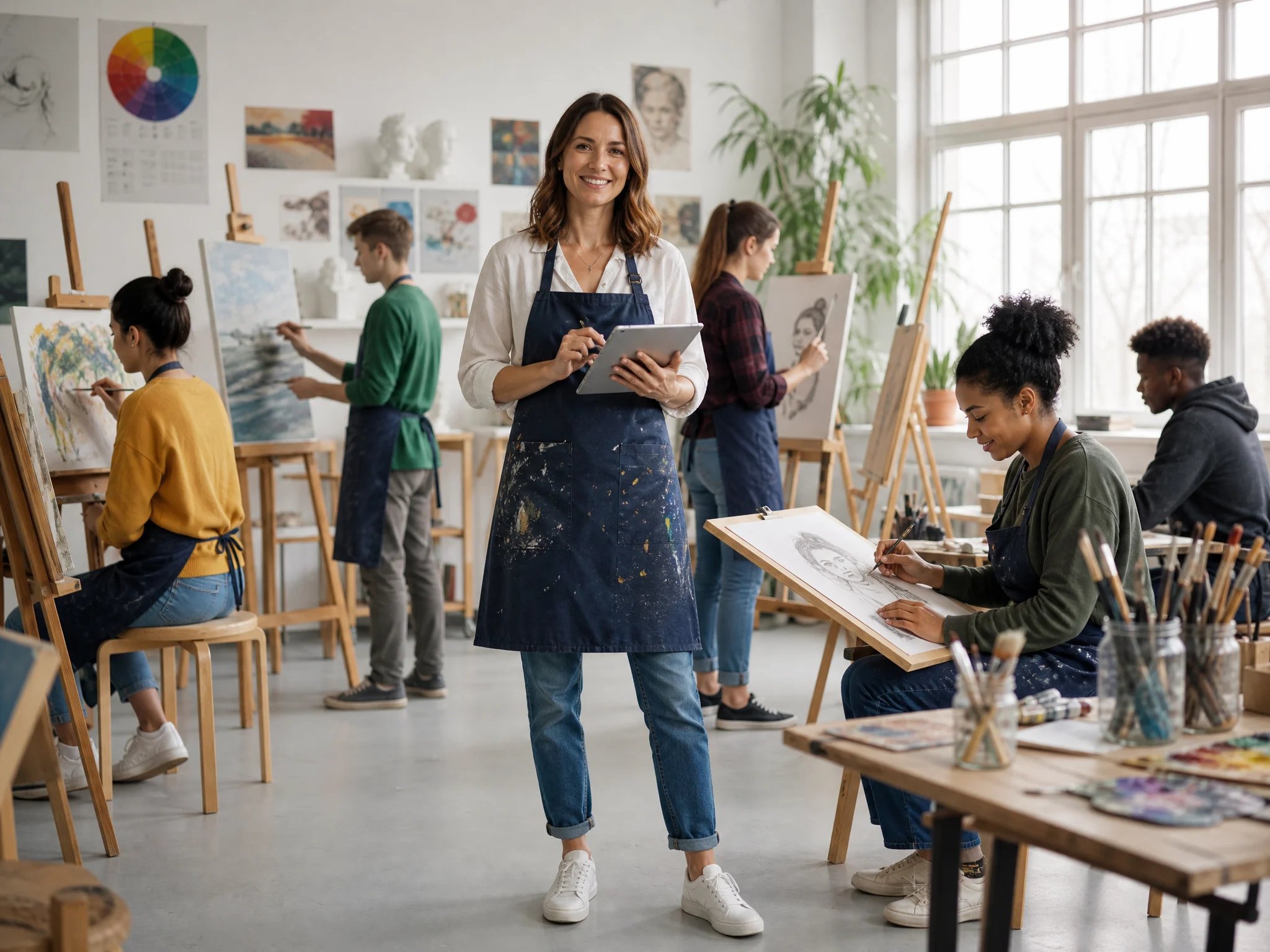 Tu taller de arte, organizado para crear